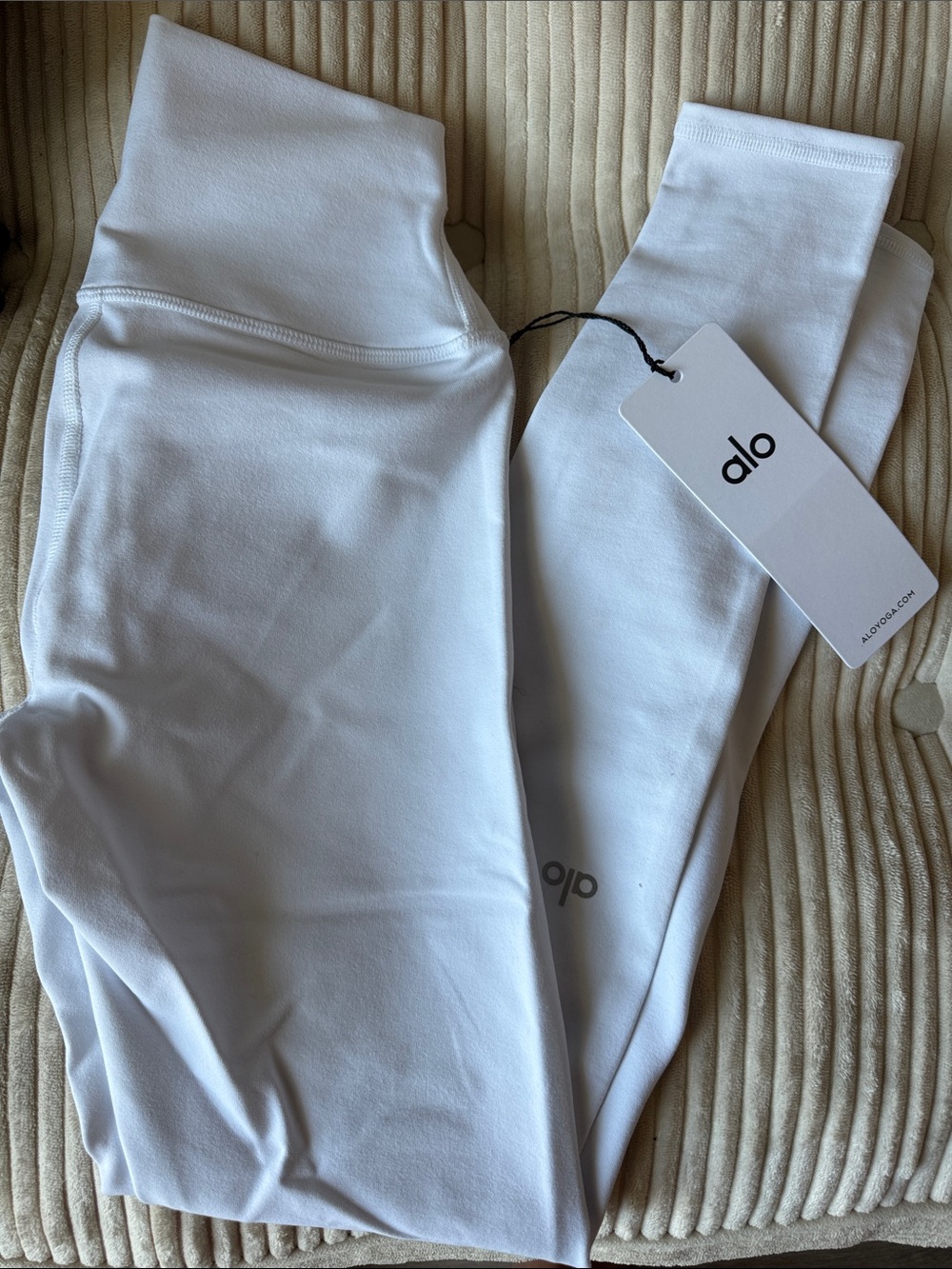 ALO Yoga  White High-Rise Leggings